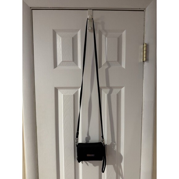 Vera Bradley 3 In 1 Crossbody Wristlet Wallet Quilted Black Shoulder Strap - Picture 7 of 8